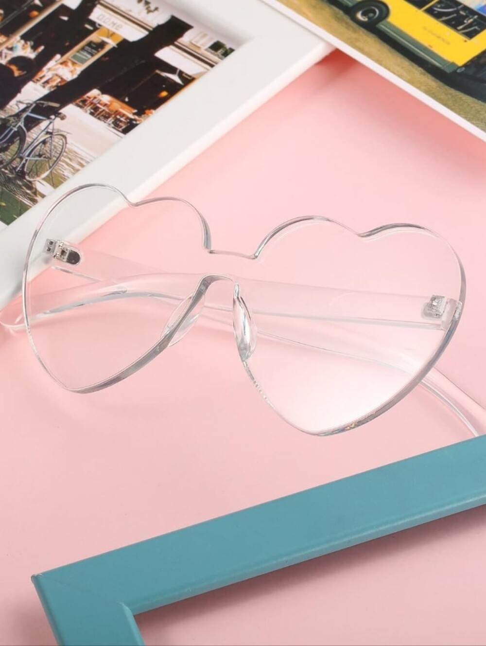 Heart Rimless Sunglasses - Picture 8 of 10